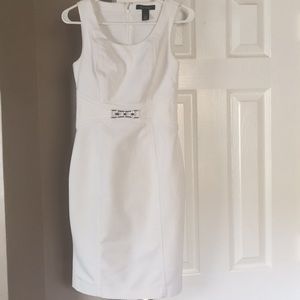 WHBM white sheath dress